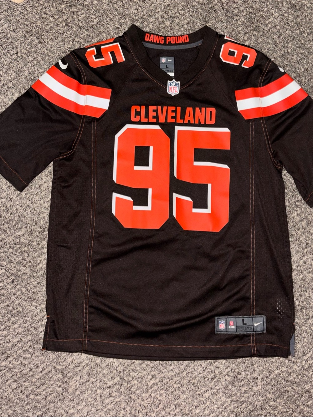 Nike Cleveland Browns Myles Garrett 95 On Field NFL Jersey Size L
